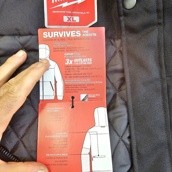 New Milwaukee branded, heated jacket - Picture 6 of 9